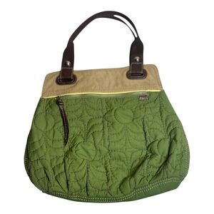 Vintage Fossil Women’s Key-Per Green Quilted Tote/Shoulder Bag